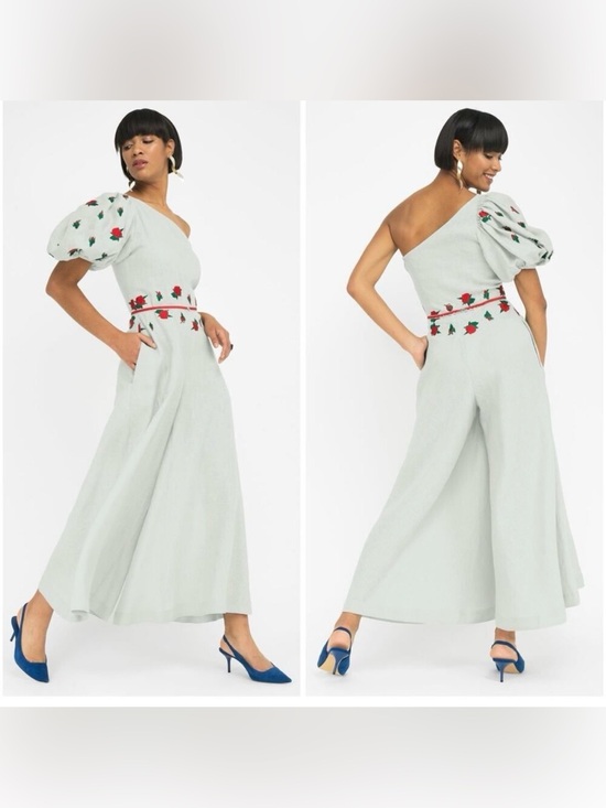 Fanm Mon Pants - NWT Fanm Mon Datchna one shoulder embroidered jumpsuit